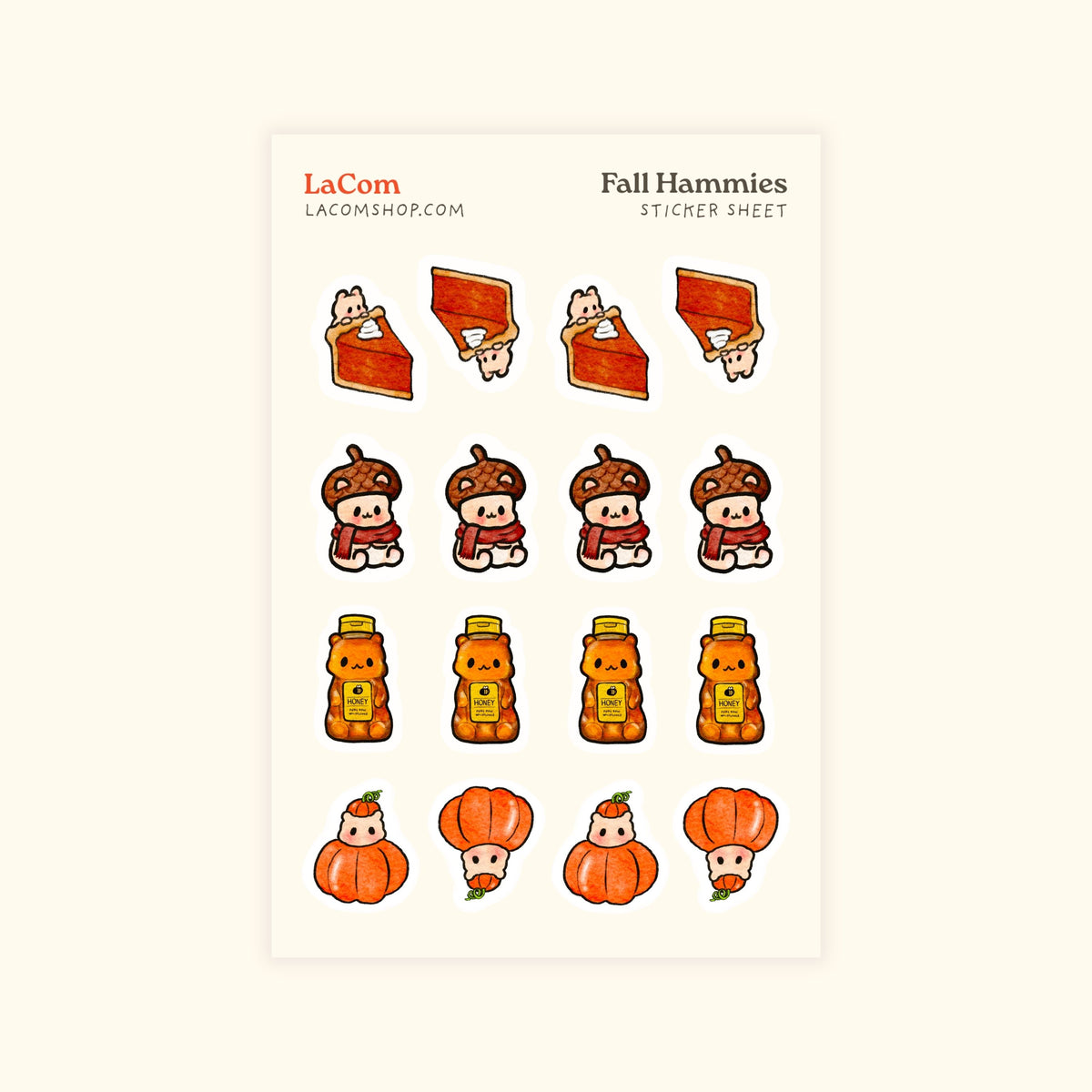 Fall Hammies Sticker Sheet