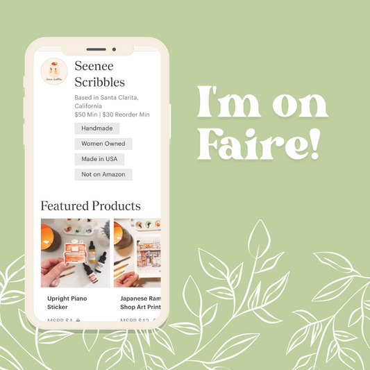 Wholesale now available! Visit me on Faire ✨