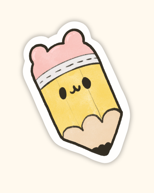 Pencil Hammy Sticker | Dishwasher Safe