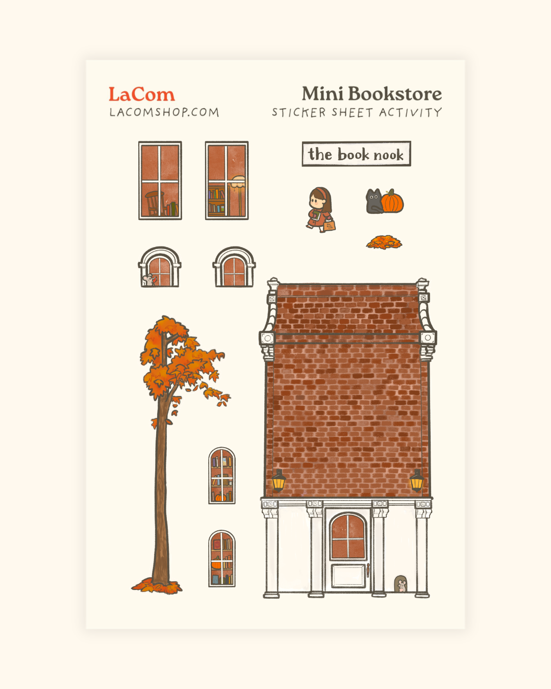 Mini Bookstore Sticker Sheet Activity