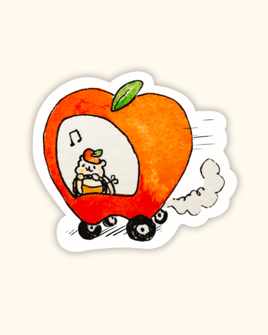 Apple Car Sticker