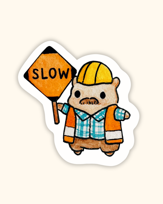 Construction Hammy Sticker