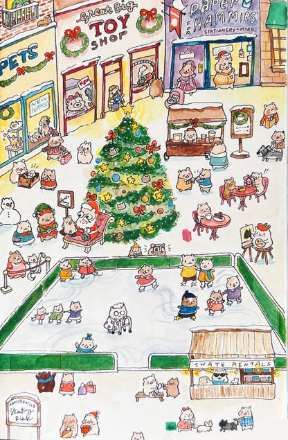 Holidays in Hamsterville Set of 6 Postcards