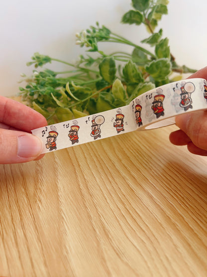 Hamsterville Marching Band Washi Tape • 1.5cm x 5m