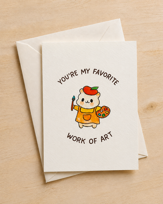 You're My Favorite Work of Art Greeting Card
