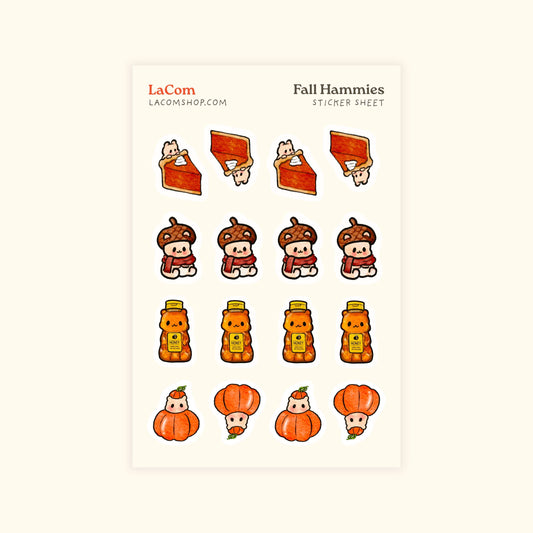 Fall Hammies Sticker Sheet