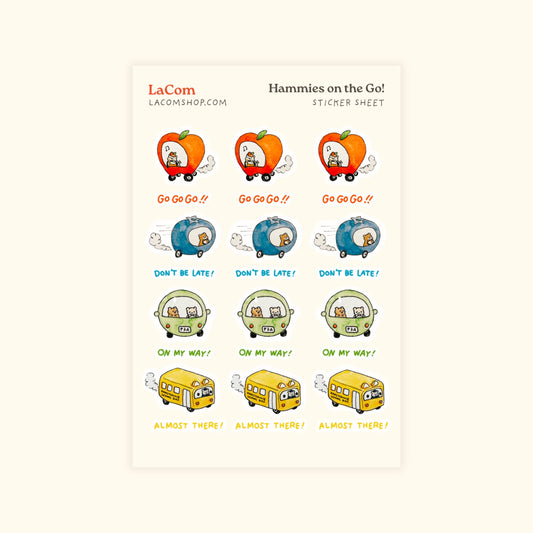 Hammies On the Go! Sticker Sheet