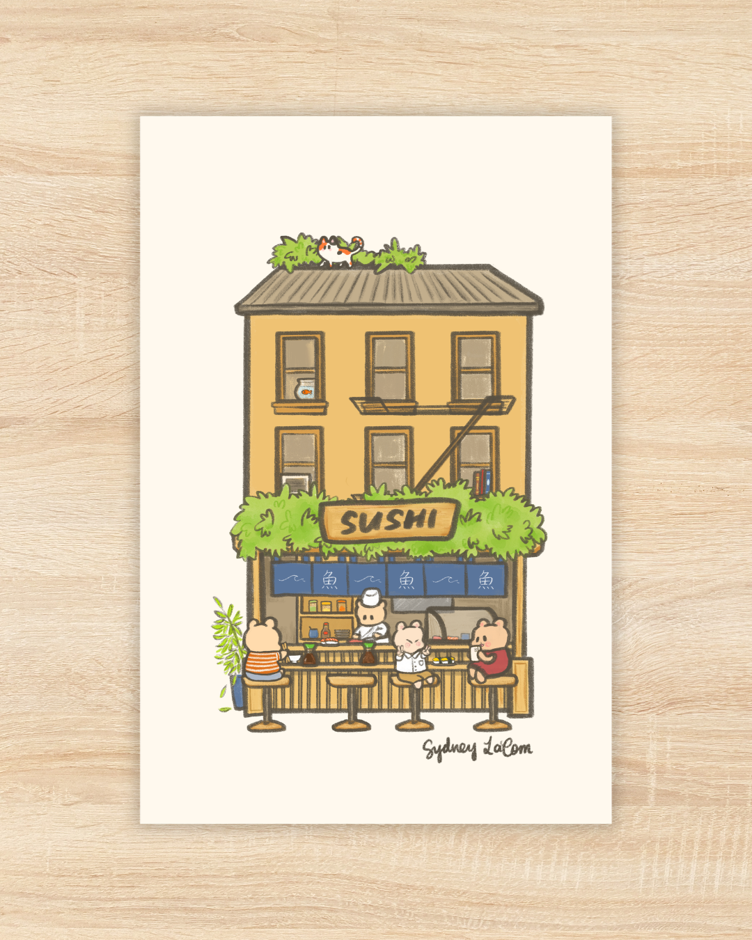 Mini Sushi Restaurant Premium Postcard