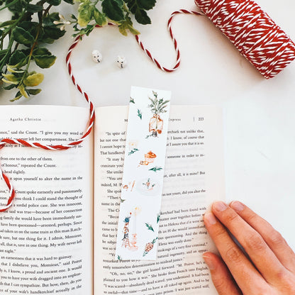 Christmas Kittens Watercolor Bookmark