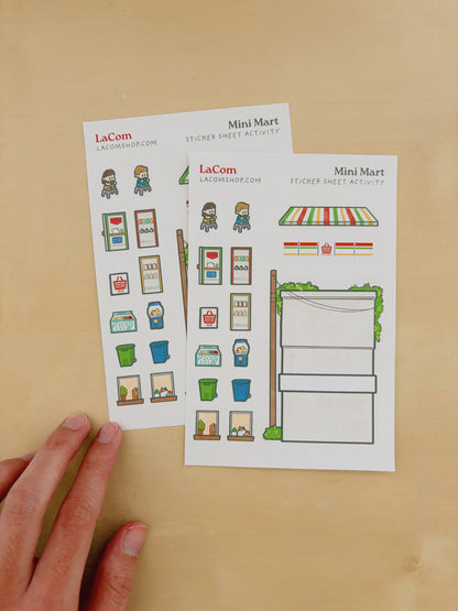 Mini Mart Sticker Sheet Activity