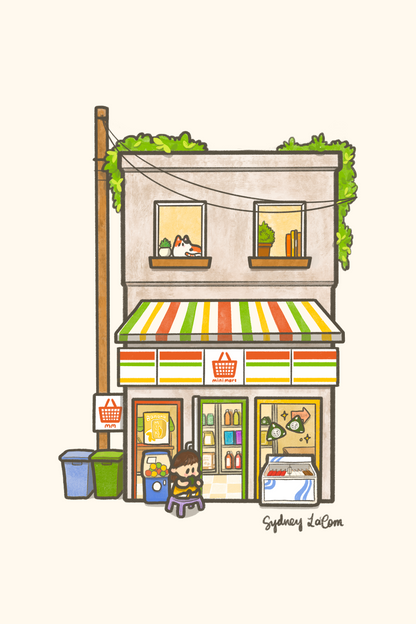 Mini Mart Premium Postcard