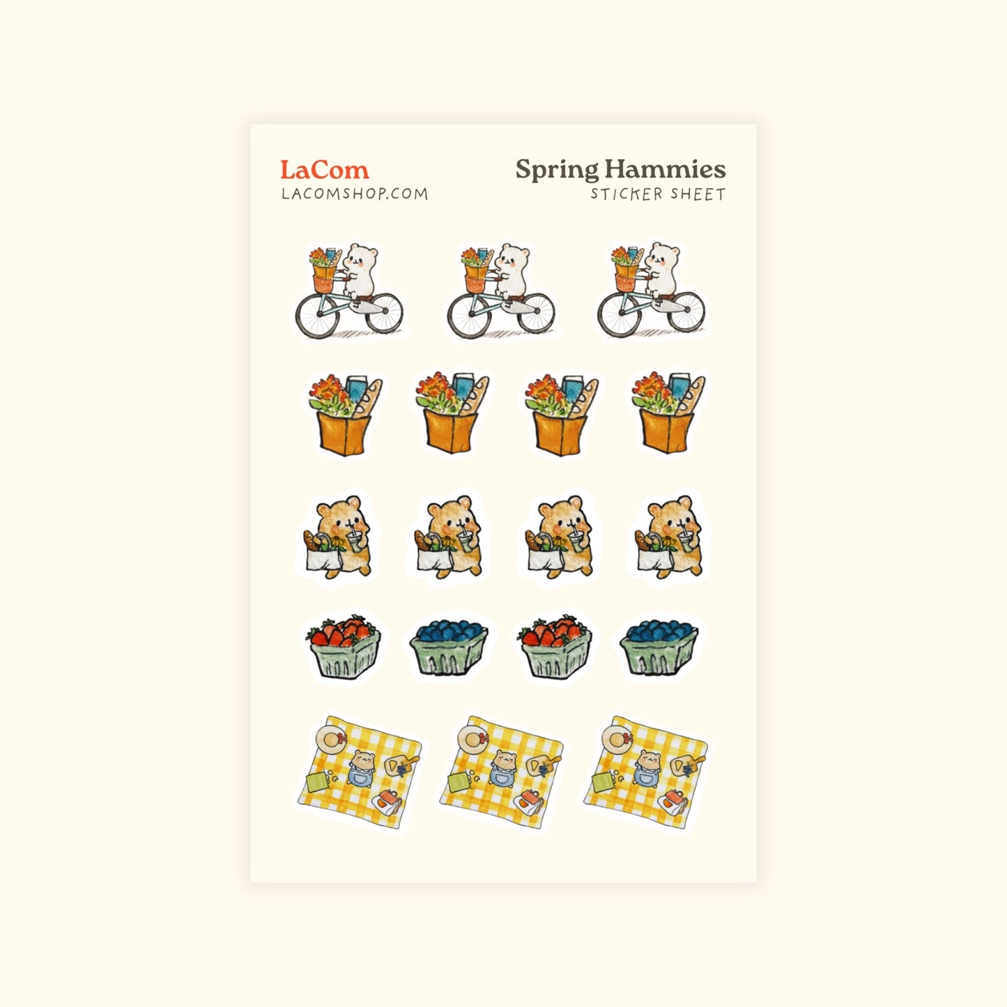 NEW Spring Hammies Sticker Sheet