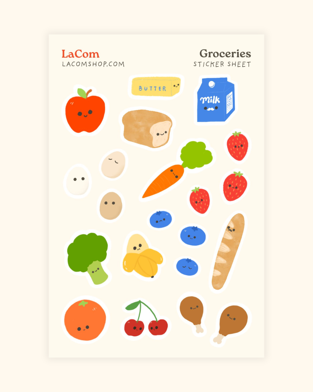 Groceries Sticker Sheet