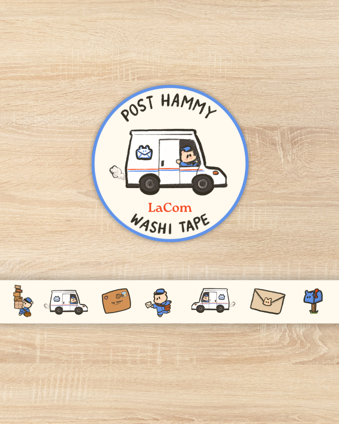 COMING SOON! Post Hammy Washi Tape • 1.5cm x 5m